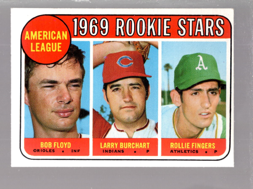 1969 Topps #597 Rookie Stars/Bob Floyd RC/Larry Burchart RC/Rollie Fingers RC