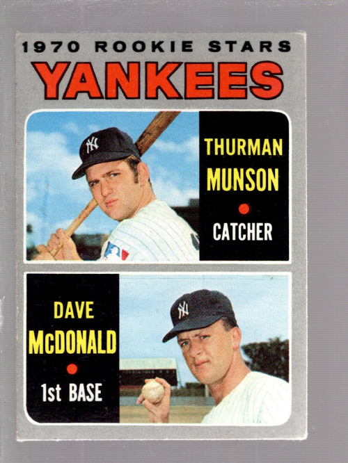1970 Topps #189 Rookie Stars/Thurman Munson RC/Dave McDonald RC