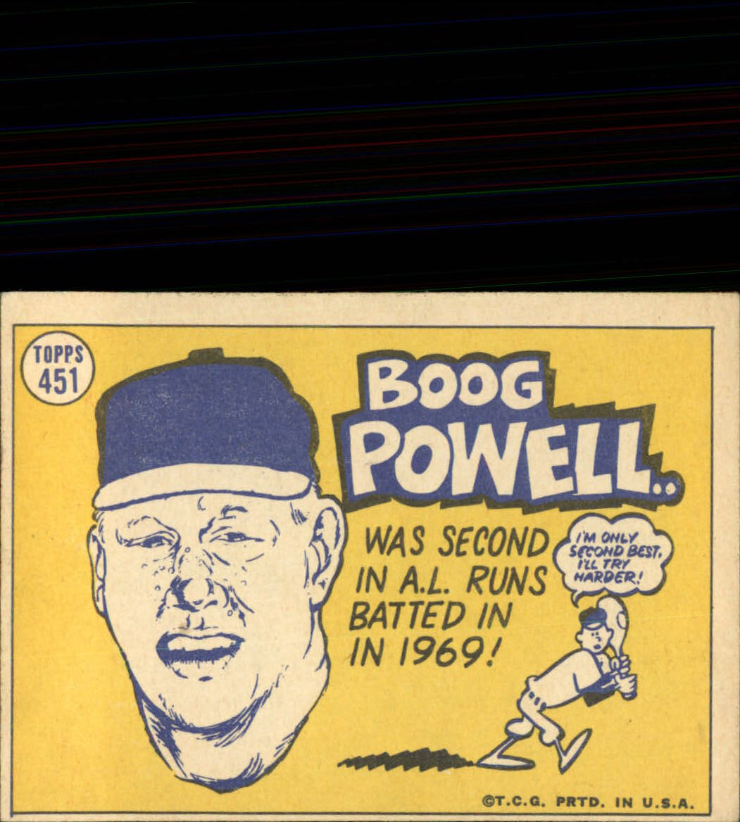 1970 Topps #451 Boog Powell AS back image