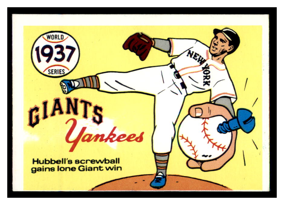 1970 Fleer Laughlin World Series Blue Backs #34 1937 Yankees/Giants/(Carl Hubbell)
