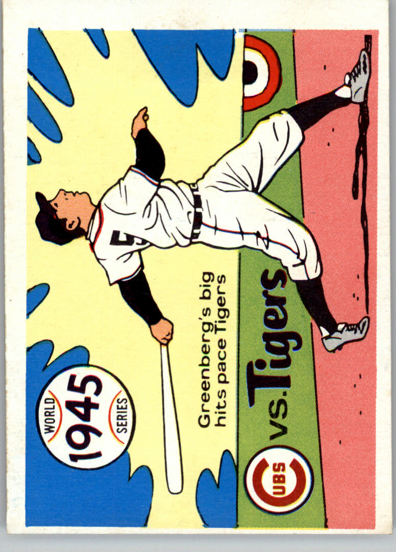 1970 Fleer Laughlin World Series Blue Backs #42 1945 Tigers/Cubs/(Hank Greenberg)
