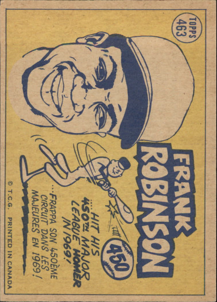 1970 O-Pee-Chee #463 Frank Robinson AS back image