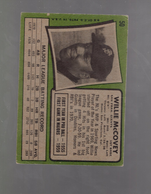 A4996- 1971 Topps BB #s 1-50 APPROXIMTE GRADE -You Pick- 15+ FREE US SHIP