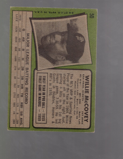 A4996- 1971 Topps BB #s 1-50 APPROXIMTE GRADE -You Pick- 15+ FREE US SHIP