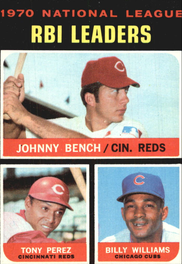 1971 Topps #64 NL RBI Leaders/Johnny Bench/Tony Perez/Billy Williams