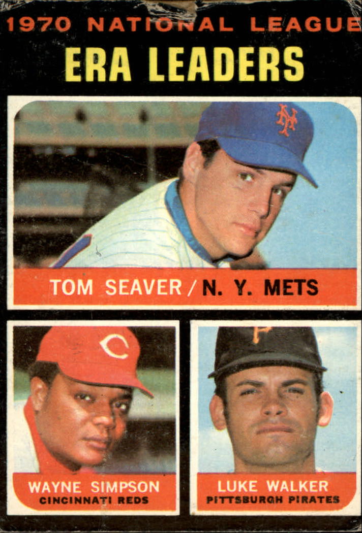 1971 Topps #68 NL ERA Leaders/Tom Seaver/Wayne Simpson/Luke Walker