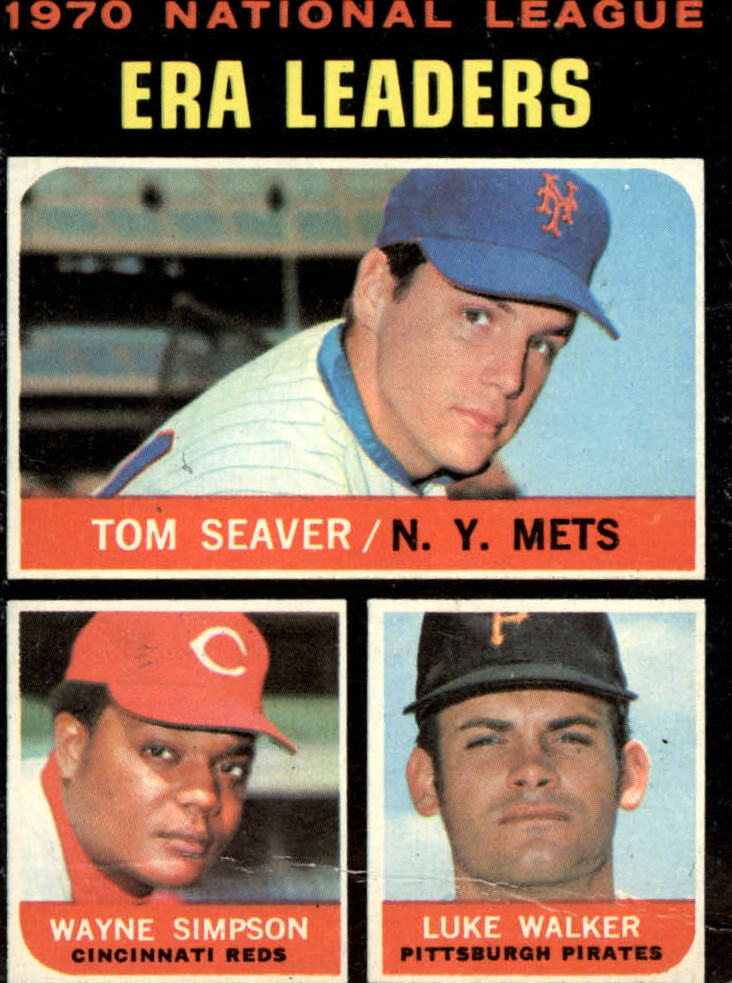 1971 Topps #68 NL ERA Leaders/Tom Seaver/Wayne Simpson/Luke Walker