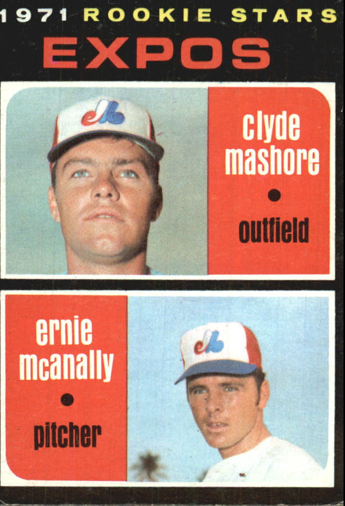 1971 Topps #376 Rookie Stars Clyde Mashore RC Ernie McAnally RC - EX