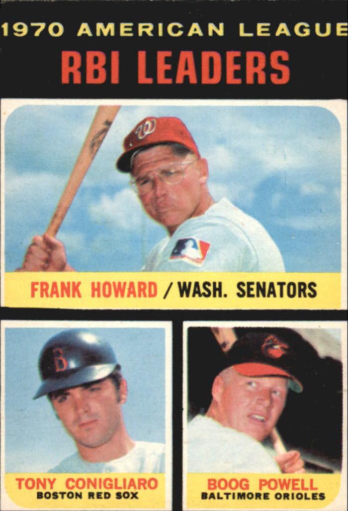 1971 O-Pee-Chee #63 AL RBI Leaders/Frank Howard/Tony Conigliaro/B