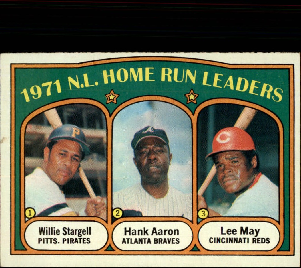 1972 Topps #89 NL Home Run Leaders/Willie Stargell/Hank Aaron/Lee May