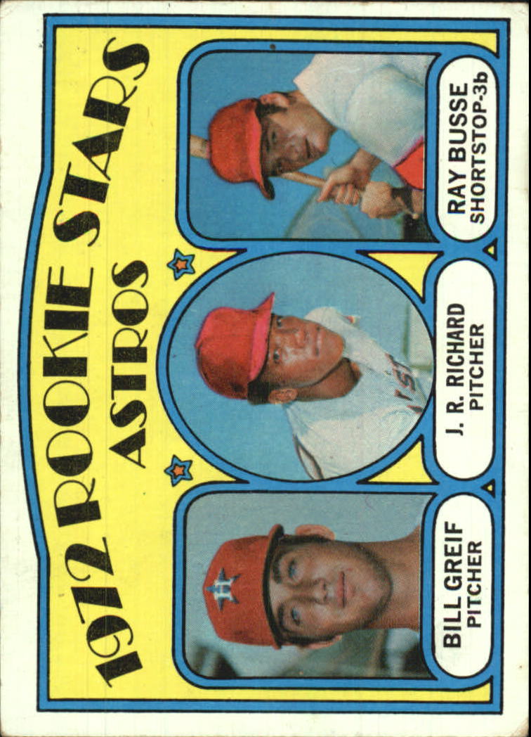 1972 Topps #101 Houston Astros Rookie Stars J.R. Richard Bill Greif Ray  Busse EX