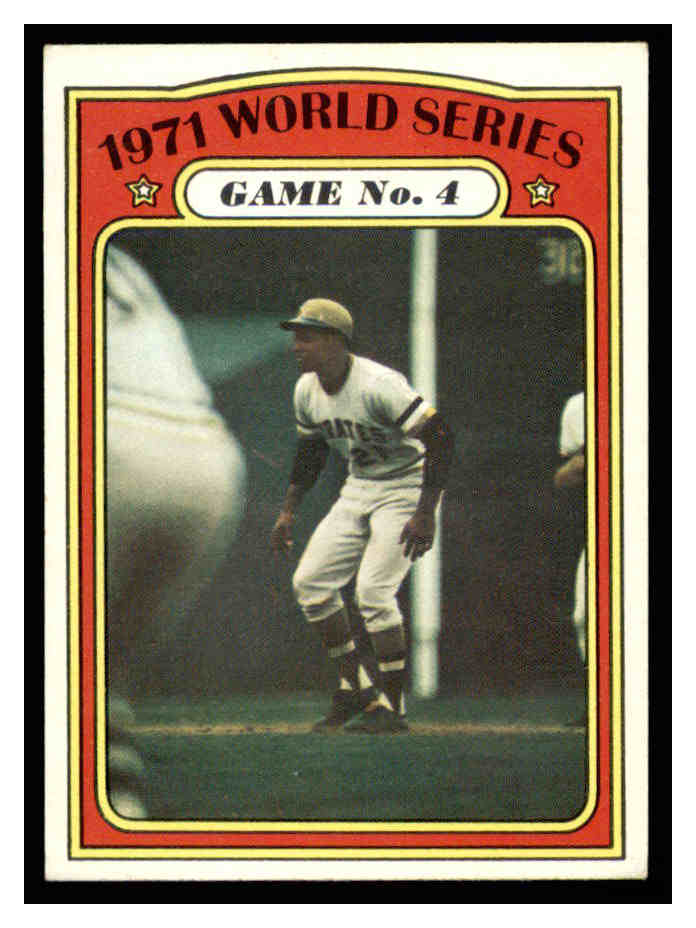 Roberto Clemente baseball card sticker poster