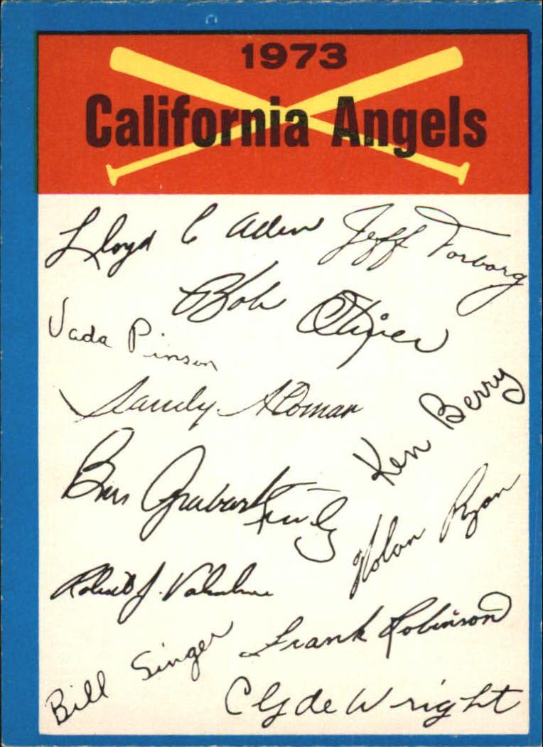 1973 O-Pee-Chee Blue Team Checklists #4 California Angels