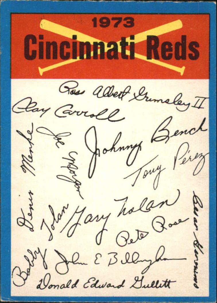 1973 O-Pee-Chee Blue Team Checklists #8 Cleveland Indians