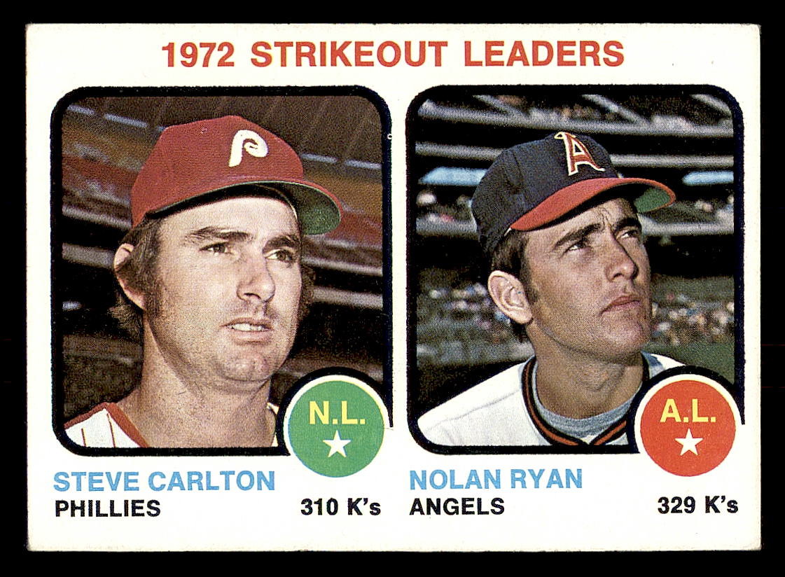 1973 Topps #67 Strikeout Leaders/Steve Carlton/Nolan Ryan