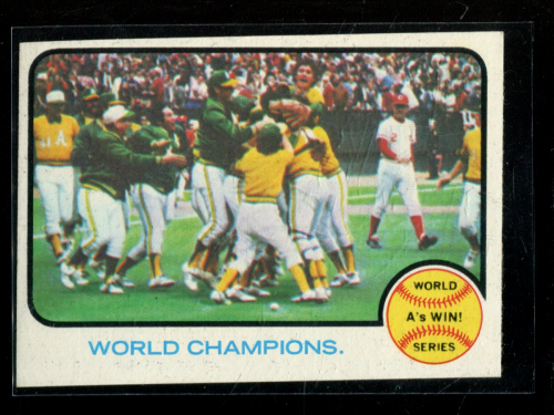 1973 Topps #210 World Series Summary/World Champions/A's Win