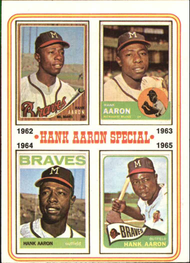1974 Topps #4 Hank Aaron 62-65