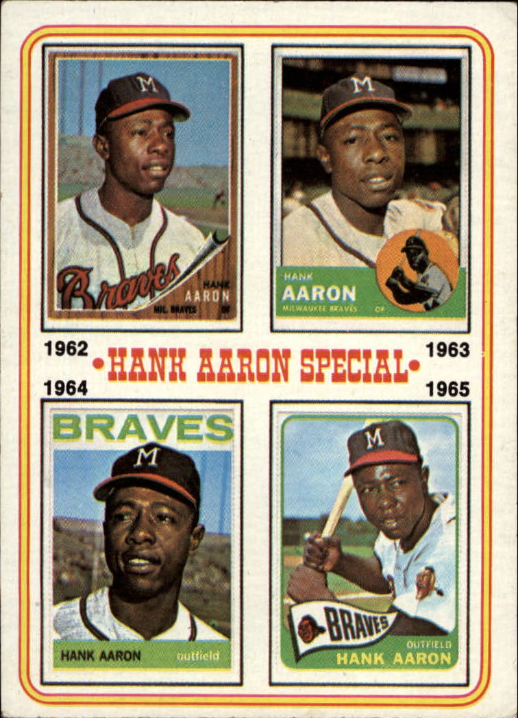 1974 Topps #4 Hank Aaron 62-65