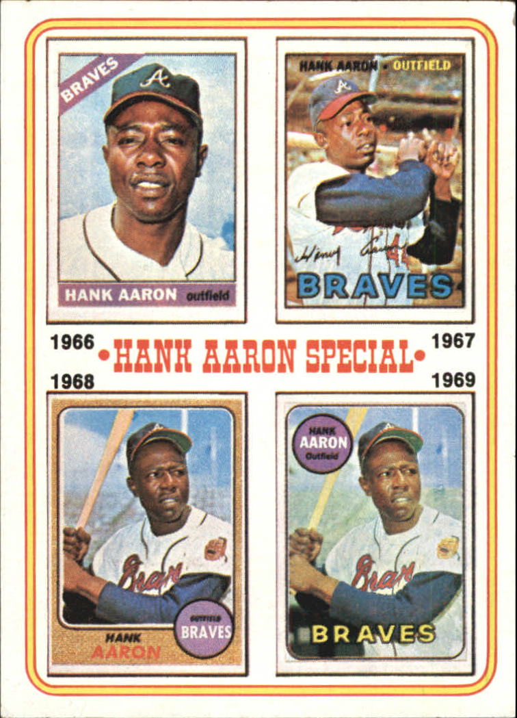 1974 Topps #5 Hank Aaron 66-69