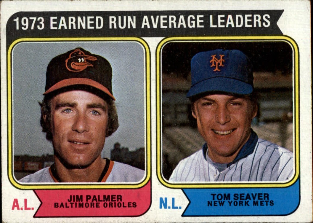 1974 Topps #206 ERA Leaders/Jim Palmer/Tom Seaver