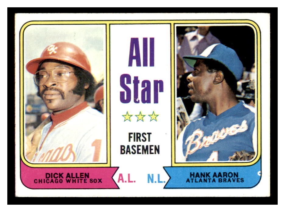1974 Topps #332 Dick Allen/Hank Aaron AS
