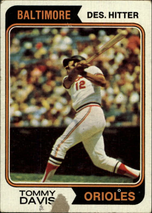 1974 Topps #396 Tommy Davis - GOOD