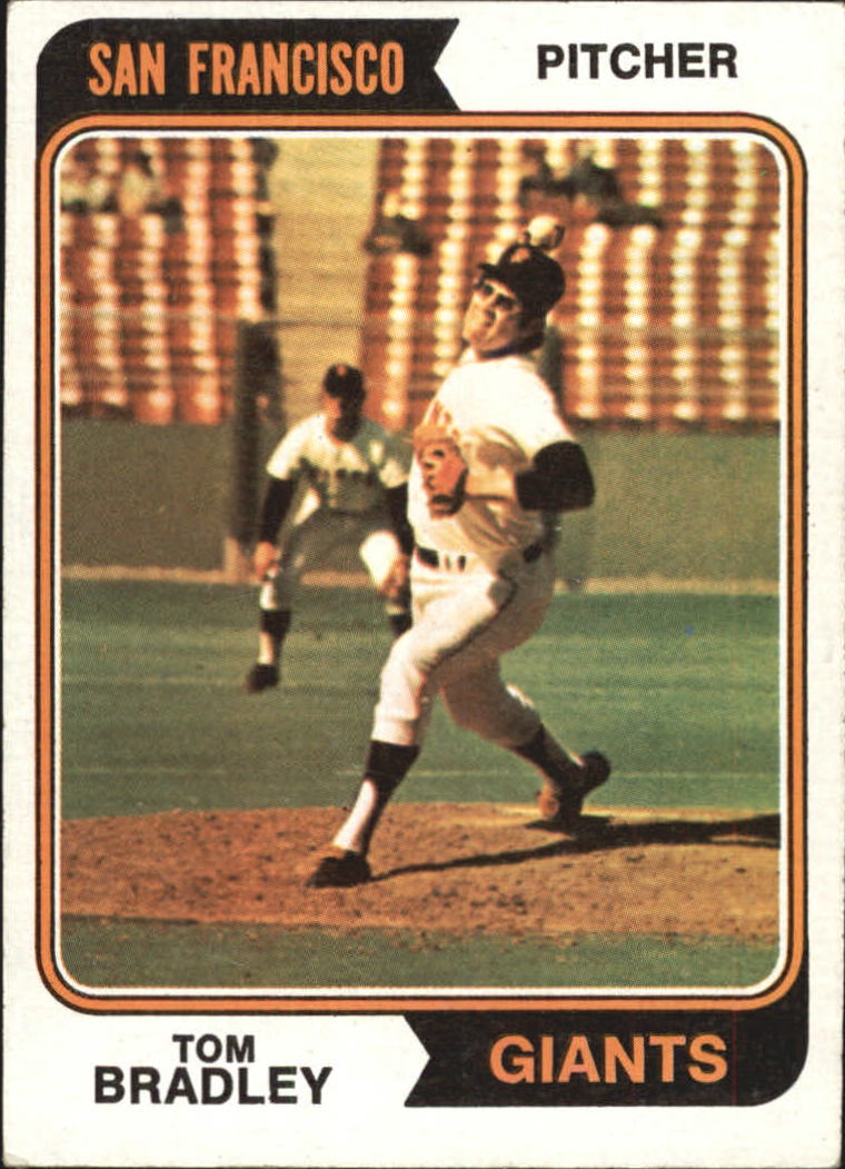 1974 Topps #455 Tom Bradley - EX