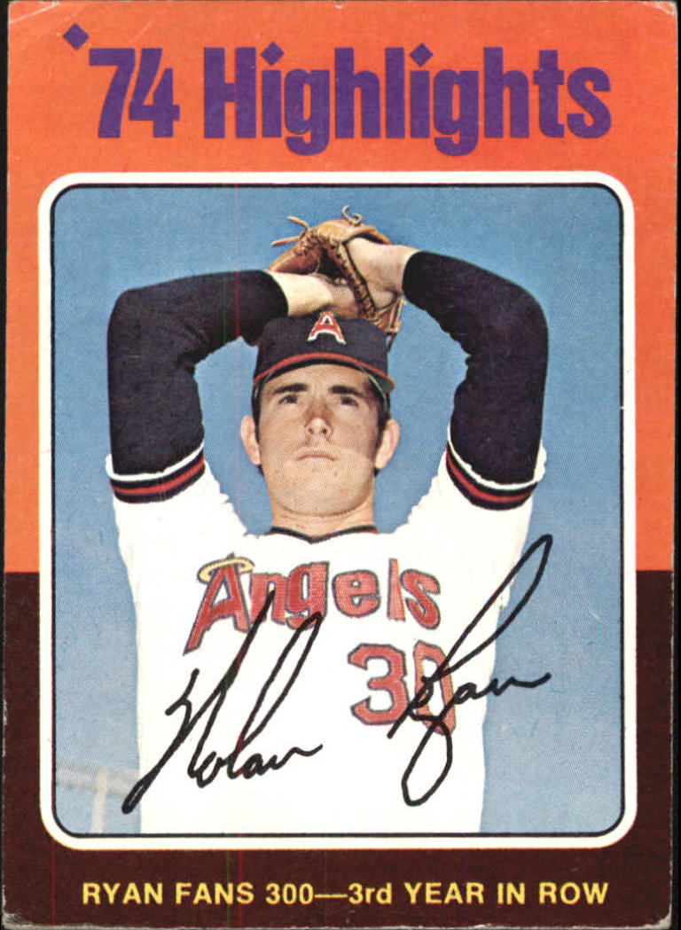 1975 Topps #5 Nolan Ryan HL/Fans 300 for/3rd Year in a Row