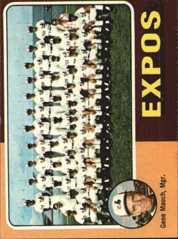 1975 Topps #101 Montreal Expos CL/Gene Mauch MG
