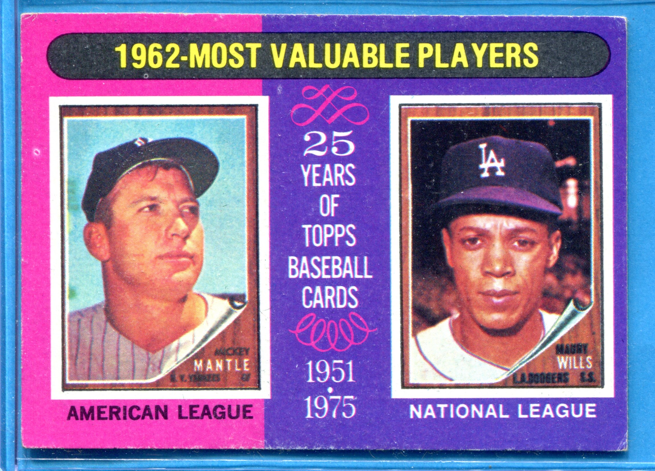 1975 Topps #200 Mickey Mantle/Maury Wills MVP/(Wills card never issued)