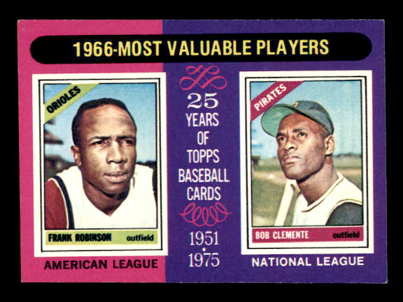 1975 Topps #204 Frank Robinson/Bob Clemente MVP