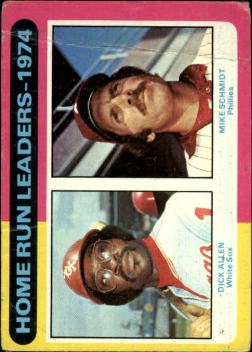 1975 Topps #307 Home Run Leaders/Dick Allen/Mike Schmidt