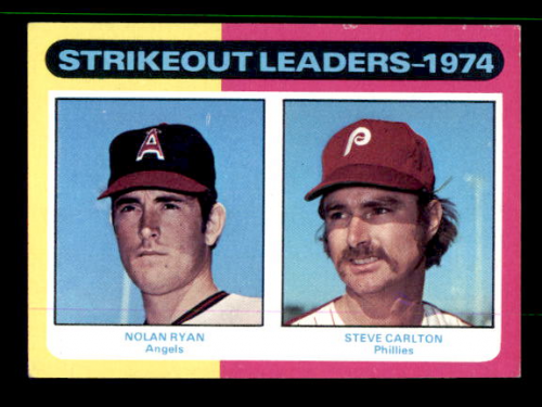 1975 Topps #312 Strikeout Leaders/Nolan Ryan/Steve Carlton