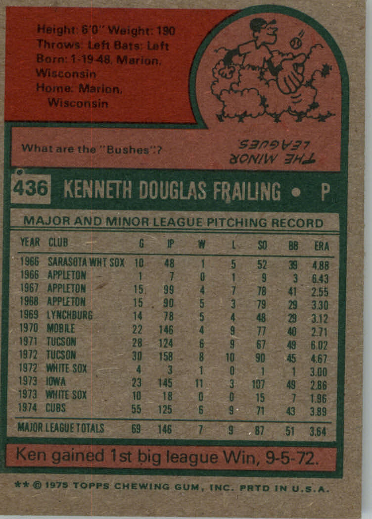 1975 TOPPS BASEBALL ASSORTED SINGLES U-PICK #412-506 - Picture 125 of 500