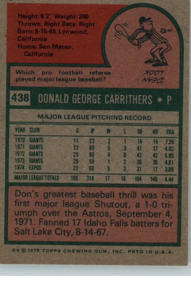 1975 TOPPS BASEBALL ASSORTED SINGLES U-PICK #412-506 - Picture 135 of 500