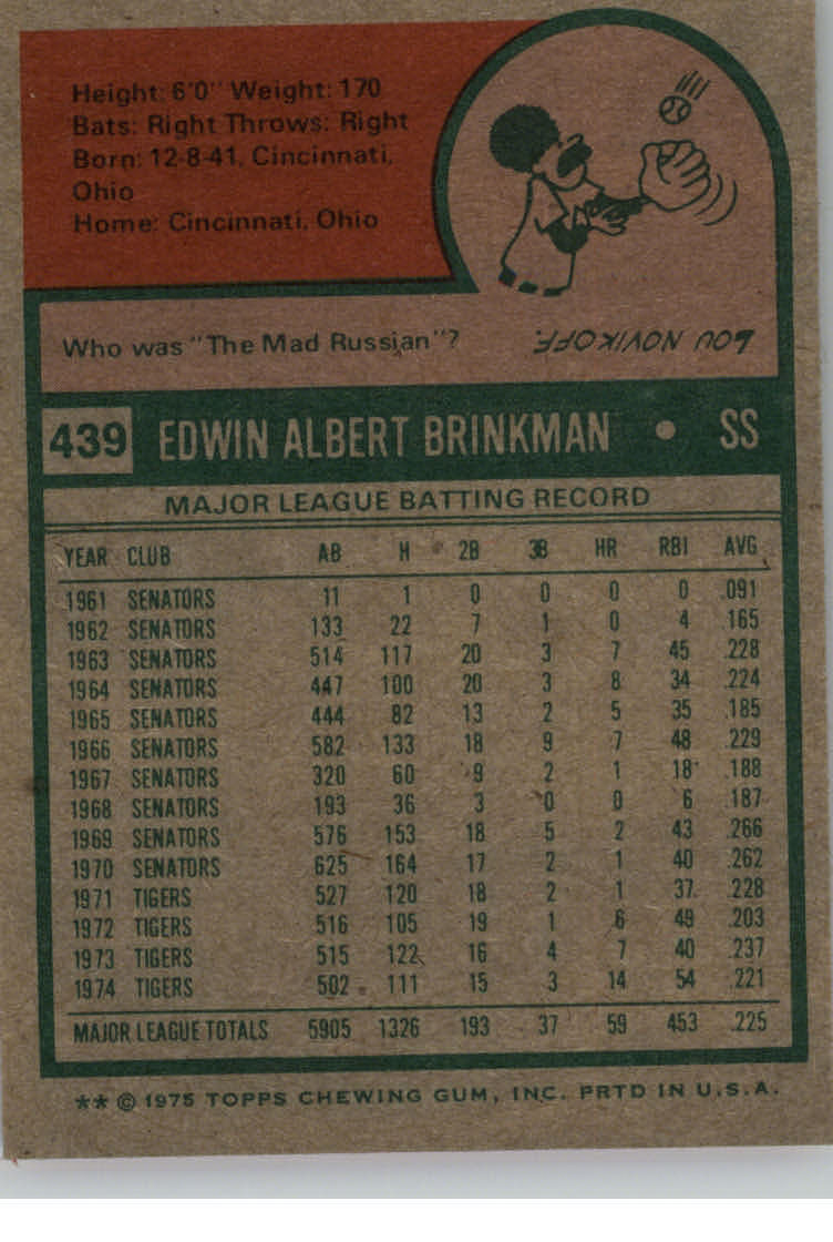 1975 TOPPS BASEBALL ASSORTED SINGLES U-PICK #412-506 - Picture 137 of 500