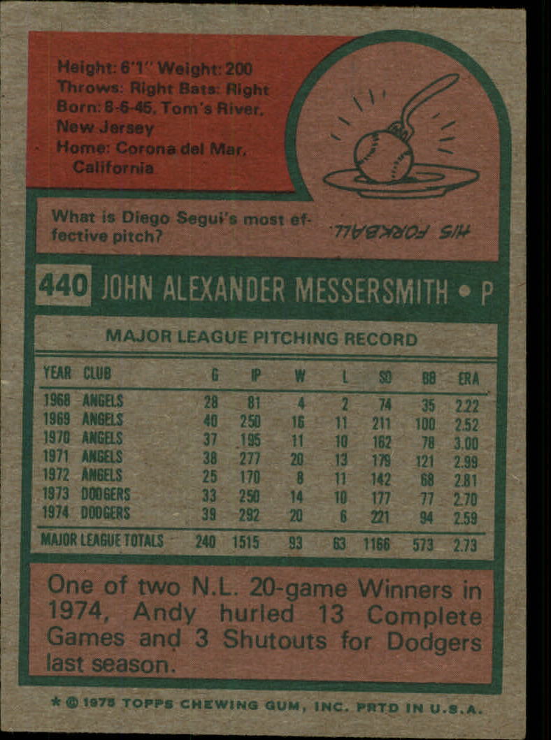 1975 TOPPS BASEBALL ASSORTED SINGLES U-PICK #412-506 - Picture 141 of 500