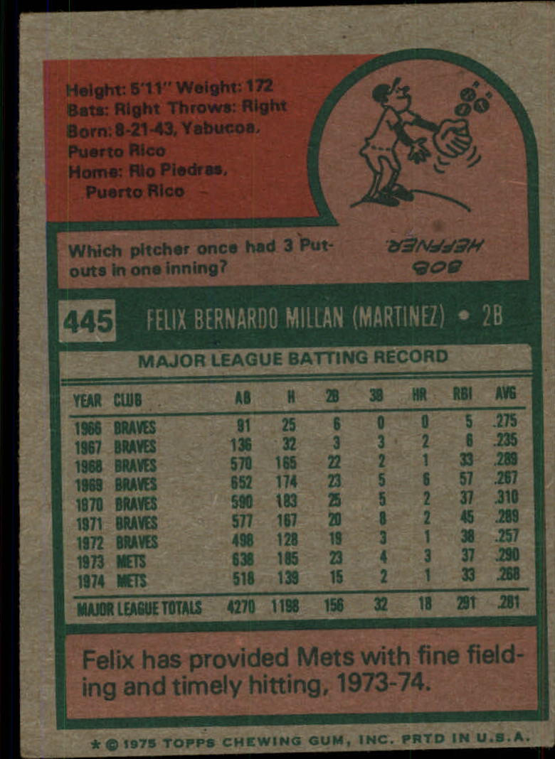 1975 TOPPS BASEBALL ASSORTED SINGLES U-PICK #412-506 - Picture 165 of 500