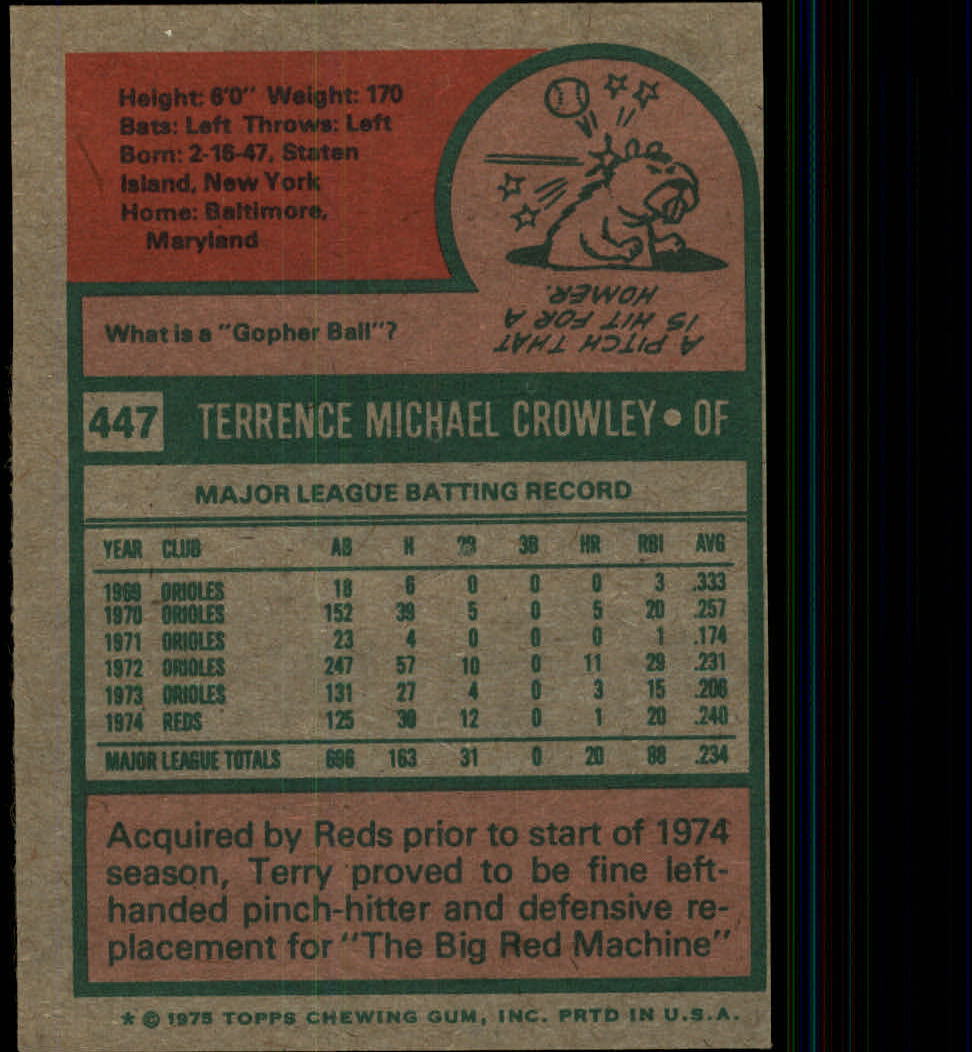 1975 TOPPS BASEBALL ASSORTED SINGLES U-PICK #412-506 - Picture 175 of 500