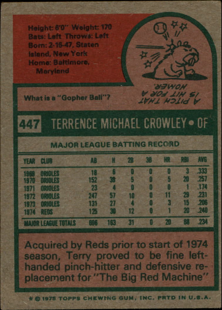1975 TOPPS BASEBALL ASSORTED SINGLES U-PICK #412-506 - Picture 177 of 500
