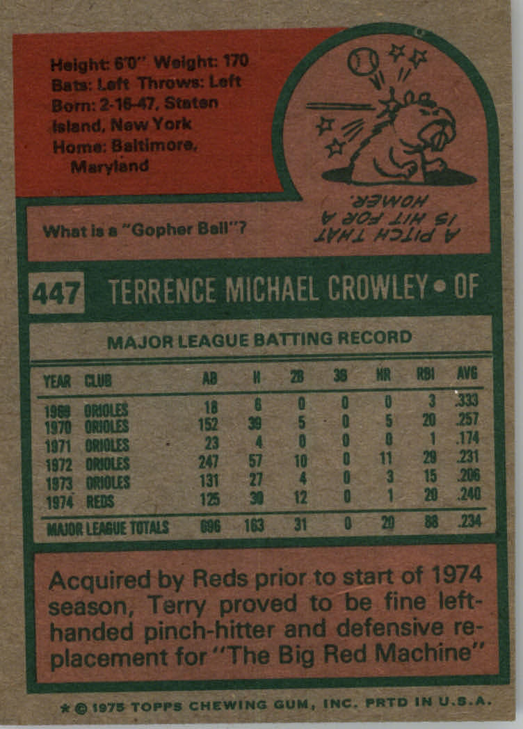 1975 TOPPS BASEBALL ASSORTED SINGLES U-PICK #412-506 - Picture 179 of 500
