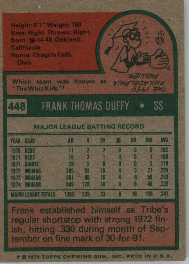 1975 TOPPS BASEBALL ASSORTED SINGLES U-PICK #412-506 - Picture 185 of 500