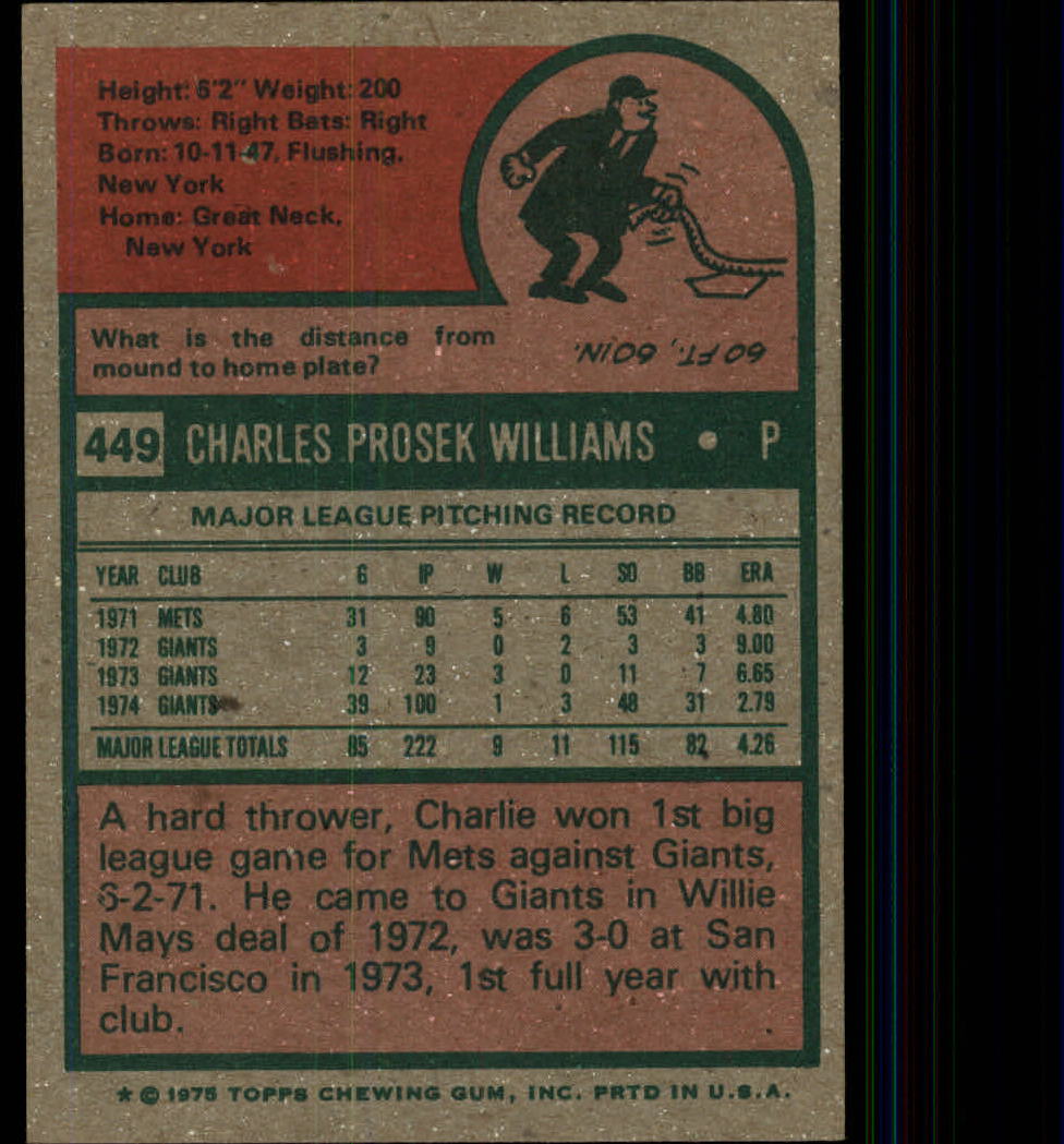 1975 TOPPS BASEBALL ASSORTED SINGLES U-PICK #412-506 - Picture 187 of 500