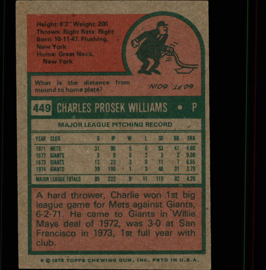 1975 TOPPS BASEBALL ASSORTED SINGLES U-PICK #412-506 - Picture 189 of 500