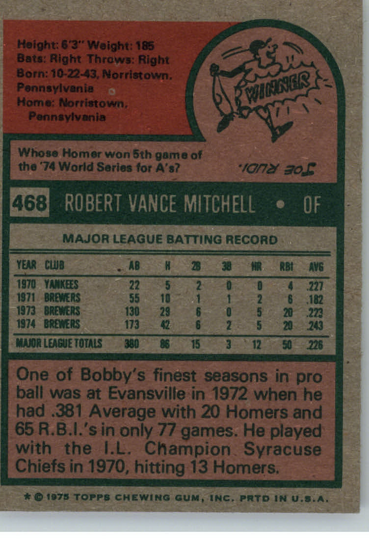 1975 TOPPS BASEBALL ASSORTED SINGLES U-PICK #412-506 - Picture 274 of 500