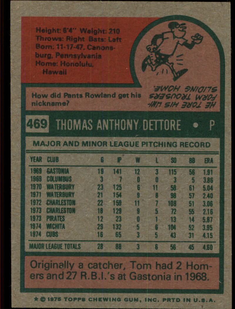 1975 TOPPS BASEBALL ASSORTED SINGLES U-PICK #412-506 - Picture 276 of 500
