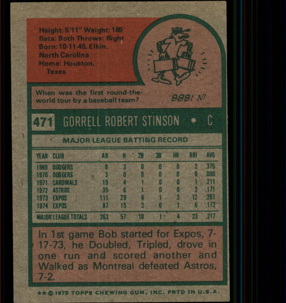 1975 TOPPS BASEBALL ASSORTED SINGLES U-PICK #412-506 - Picture 282 of 500
