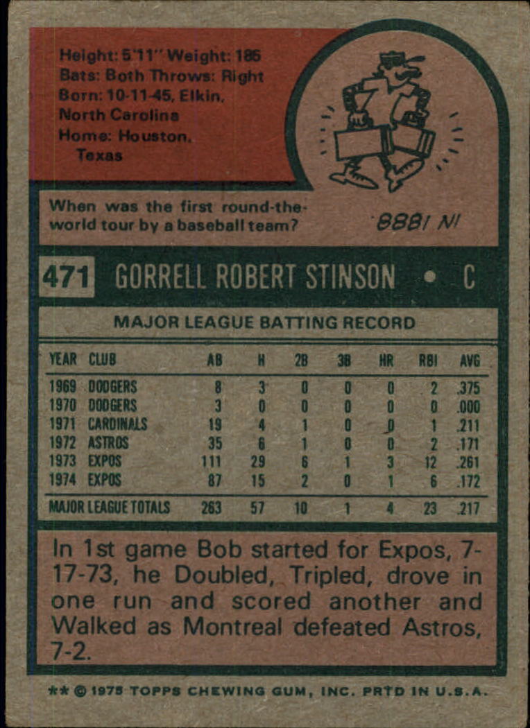 1975 TOPPS BASEBALL ASSORTED SINGLES U-PICK #412-506 - Picture 284 of 500