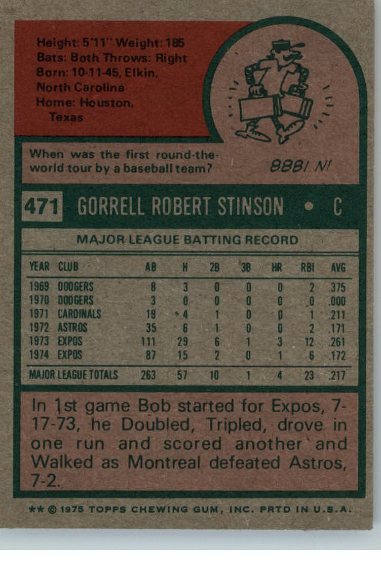 1975 TOPPS BASEBALL ASSORTED SINGLES U-PICK #412-506 - Picture 288 of 500
