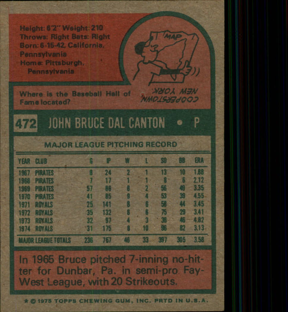 1975 TOPPS BASEBALL ASSORTED SINGLES U-PICK #412-506 - Picture 290 of 500